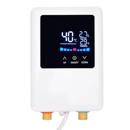 Luqeeg Mini Tank Warmwasserbereiter, 3 KW 110 -V -Wandmontage Elektrisch Unter Waschbecken Warmwasserbereiter mit LCD -Display für Küchenbad RV Ipx4 (B) von Luqeeg