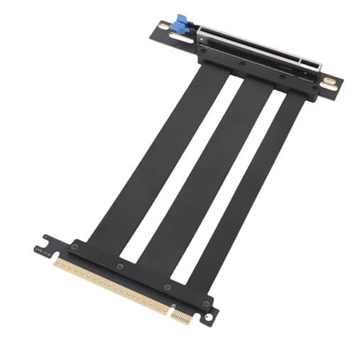 Luqeeg PCIE 5.0 Riser -Kabel, 128 -Gbit/S GPU Grafikkartenverlängerungskabel, 90 Grad Rechtswinkel, Passen für RTX 4090 TI, PC Case Server ITX Builds Computerversorgungen (15 cm) von Luqeeg
