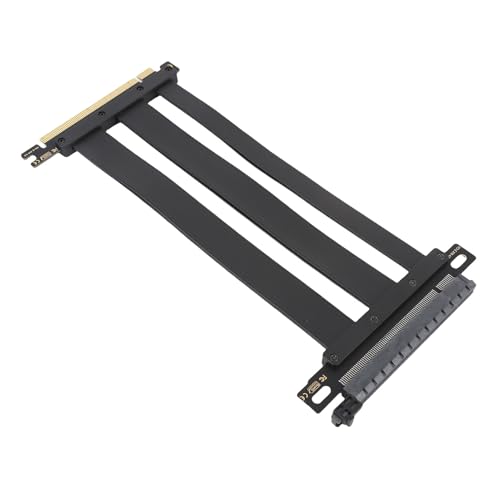 Luqeeg PCIe 4.0 Riser -Kabel, PCIe 4.0 X16 Hochgeschwindigkeit Flexibler Extender -Kartenverlängerungsport 180 Grad Adapter GPU Verlängerungskabel für RTX 4090 TI, 8900 XT (20 cm) von Luqeeg