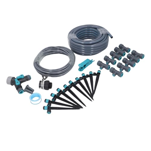 Luqeeg Tropfbewässerungskit, 10 -m -Schlauch Tropf Bewässerungssystem Kit mit Einstellbarer Sprühdüse, Automatisches Gartenwässerungssystem für Rasen, Garten, Innenhof, Gewächshaus Luqeeg Tropfbewässerungskit, 10 -m -Schlauch Tropf Bewässerungssystem Kit mit Einstellbarer Sprühdüse, Automatisches Gartenwässerungssystem für Rasen, Garten, Innenhof, Gewächshaus von Luqeeg