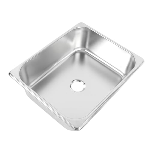 Luqeeg Waschbecken aus Edelstahl, Einschalen Spülbecken mit 1,57 Zoll Abwasserausstattung, Eingebettete Installation, 12,6 X 10,24 X 3,94 Zoll, Ideal für Wohnmobile, LKW, Yacht, Boot, Küche von Luqeeg