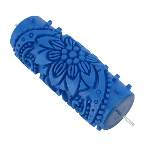 Muster-Farbroller, Gummikunst-Texturwalze, Rund Waschbar Wiederverwendbar Dekorative Prägewalze Hervorragende Deckkraft Einzigartiges Strukturmuster, DIY-Heimdekoration (095J) von Luqeeg