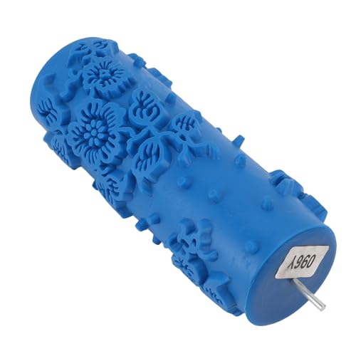 Muster-Farbroller, Gummikunst-Texturwalze, Rund Waschbar Wiederverwendbar Dekorative Prägewalze Hervorragende Deckkraft Einzigartiges Strukturmuster, DIY-Heimdekoration (096J) von Luqeeg