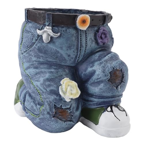 Netter Harz Pflanzer, Denimhose Blumentopf, Retro Harz Jeansform Lustige Blumentöpfe Pflanzentwicklung Denim-Kleidung Blumenvasen für Zuhause Garten Rasen Balkon Büro Netter Harz Pflanzer, Denimhose Blumentopf, Retro Harz Jeansform Lustige Blumentöpfe Pflanzentwicklung Denim-Kleidung Blumenvasen für Zuhause Garten Rasen Balkon Büro von Luqeeg