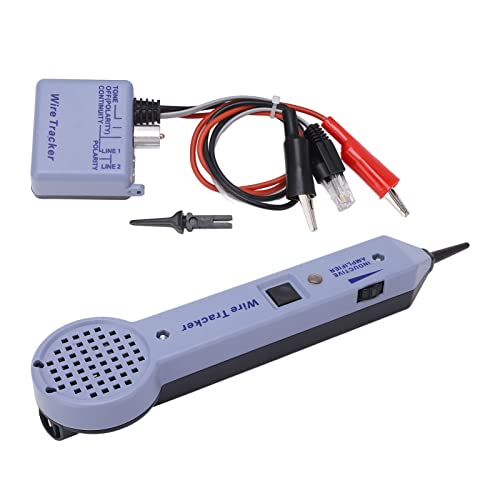 Netzwerkkabel Tracing Tester Kit, Circuit Tester mit Akustischer und Visueller Anzeige, Tongenerator Kit Line Finder für Telefon-, Koax-, Trace-Daten, Sicherheits- und Elektrokabel von Luqeeg