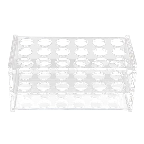 Reagenzglasständer mit Polierten Oberflächen, Acrylmaterial, Fasst 18 Röhrchen, für 17-mm-Röhrchen, Vielseitige Aufbewahrung von Luqeeg
