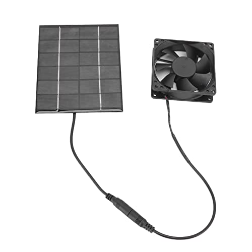 Solarpanel-Lüfter, Polysilizium-Solarpanel-betriebenes Kit, Abluftventilations-Wärmeableitungswerkzeug mit Doppeltem Metallschutznetz für Hühnerställe, Gewächshäuser, Fensterabzüge von Luqeeg