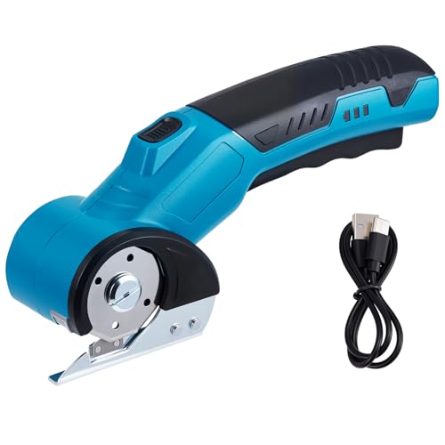 Electric Scissors, 4V Wireless Rotary Cutter, Elektrischer Kartonschneider, Universal Cutter, Elektrische Stoffschere für Stoffe, Teppich, Leder, Filz, Inklusive Aufbewahrungsbox Electric Scissors, 4V Wireless Rotary Cutter, Elektrischer Kartonschneider, Universal Cutter, Elektrische Stoffschere für Stoffe, Teppich, Leder, Filz, Inklusive Aufbewahrungsbox von Luqixcey