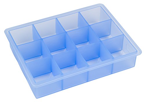 Lurch 10465 Eiswürfelform Whisky für 12 Eiswürfel je 4 cm aus 100% BPA-freiem Premium-Platin-Silikon eisblau, Blau von Lurch AG (FO)