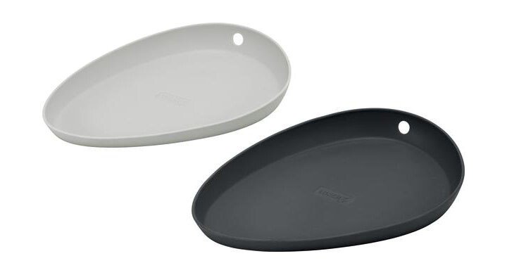 Kochlöffelablage 2er Set Silikon light / iron-grey von Lurch