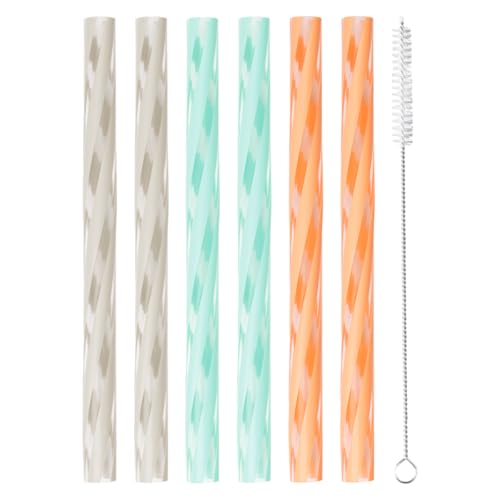 LITTLE LURCH Trinkhalme 6er Set, Strohhalme, Silikon, wiederverwendbar, sicher, BPA-frei, Kinder LITTLE LURCH Trinkhalme 6er Set, Strohhalme, Silikon, wiederverwendbar, sicher, BPA-frei, Kinder von Lurch