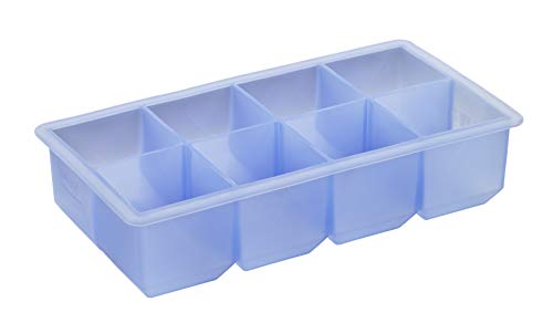 Lurch Eiswürfelbereiter Würfel für 8 Eiswürfel (5 x 5 cm), 100% BPA-freies Premium-Platin-Silikon, Blau von Lurch