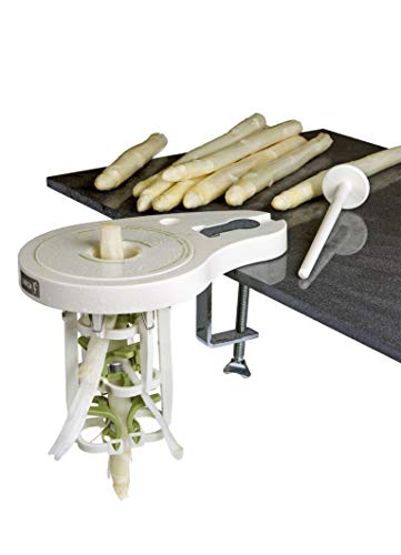 LURCH Spargelschäler mit 6 Präzisionsklingen, Schraubzwinge & Stößel, manuelleler stromloser Schäler für Spargel, Weiß LURCH Spargelschäler mit 6 Präzisionsklingen, Schraubzwinge & Stößel, manuelleler stromloser Schäler für Spargel, Weiß von Lurch
