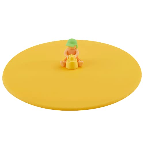 Lurch 210885 Mein Deckel Beach Kids Simon Sandburg, Glasabdeckung aus BPA-freiem Premium-Platin-Silikon, Ø 10,5cm, Gelb Lurch 210885 Mein Deckel Beach Kids Simon Sandburg, Glasabdeckung aus BPA-freiem Premium-Platin-Silikon, Ø 10,5cm, Gelb von Lurch