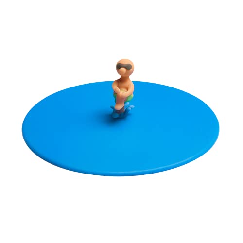 Lurch 210890 Mein Deckel Splash Arne Anker, Glasabdeckung aus 100% BPA-freiem Premium-Platin-Silikon, Ø 10,5cm, Blau von Lurch