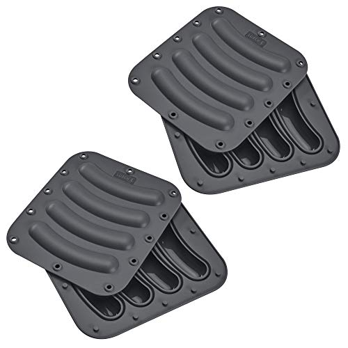 Lurch 240515 Wursti-Maker / Wurstformer im 2er Set zur Herstellung von vegetarischen und veganen Bratwürsten aus 100% BPA-freiem Platin Silikon, Schwarz von Lurch