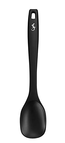 Lurch 240601 Smart Tool Kochlöffel aus Silikon mit Nylonkern, Schwarz , 28cm von Lurch