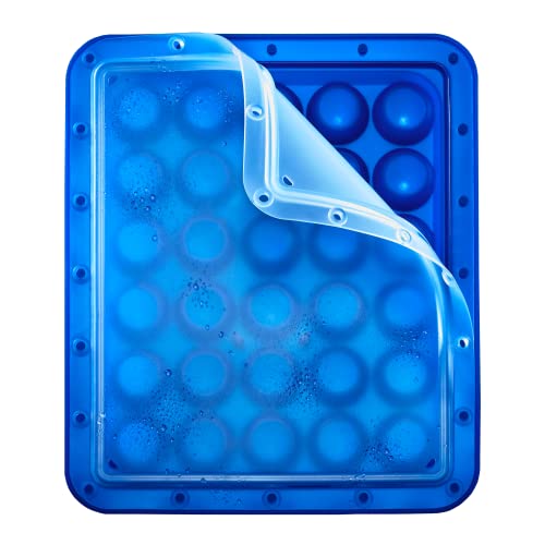 Lurch 240775 Ice Former Arctic Kugel 3cm blau Eiswürfelform für 30 Eiswürfel mit transparentem Deckel blau von Lurch