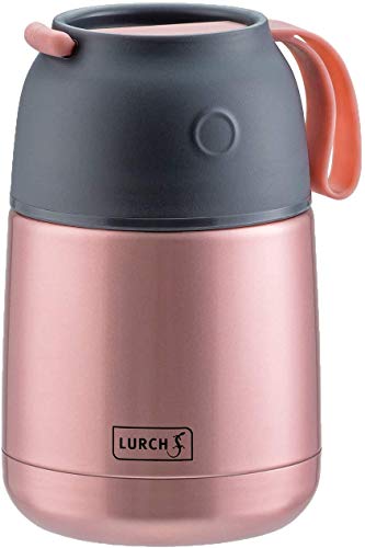Lurch 240931 Iso-Pot / Thermo-Speisebehälter aus doppelwandigem Edelstahl mit groߟer Öffnung, 500 ml, Rose Gold von Lurch