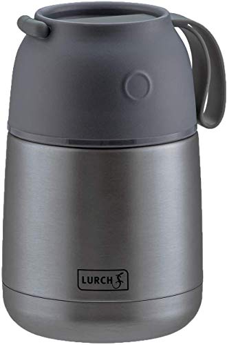 Lurch 240933 Iso-Pot / Thermo-Speisebehälter aus doppelwandigem Edelstahl mit groߟer Öffnung, 450 ml, grau-metallic von Lurch