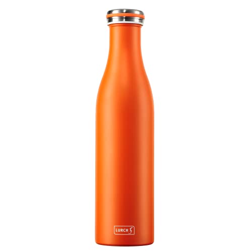 Lurch 240969 Isolierflasche/Thermoflasche für heiße und kalte Getränke aus Doppelwandigem Edelstahl 0,75l, orange Lurch 240969 Isolierflasche/Thermoflasche für heiße und kalte Getränke aus Doppelwandigem Edelstahl 0,75l, orange von Lurch