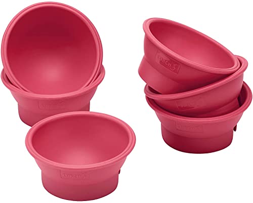 Lurch 83021 FlexiForm Halbkugel Mini 6er Set zum Backen von Kuchen in Form von Köpfen, Bällen, Marienkäfern uvm. aus 100% BPA-freiem Premium-Platin-Silikon cotton candy von Lurch