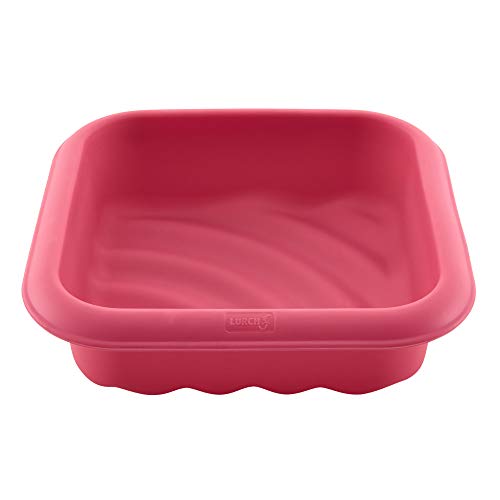 Lurch 83040 FlexiForm Welle / Kuchenform aus 100% BPA-freiem Platin Silikon für besondere Backkreationen, Innenmaß 17 x 17cm, Cotton Candy von Lurch