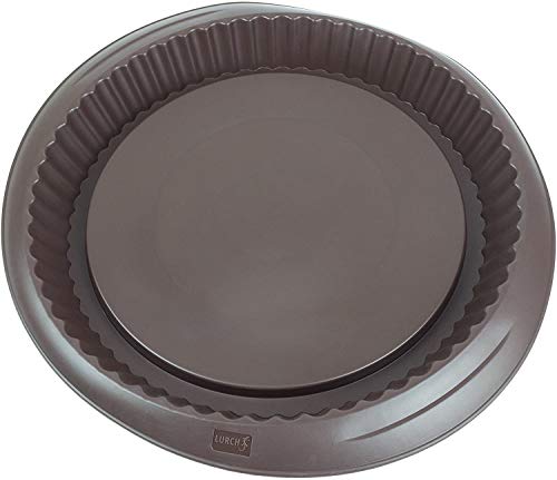 Lurch 85007 Flexiform Obstboden / Backform aus 100% BPA-freiem Platin Silikon, 28cm, Braun von Lurch