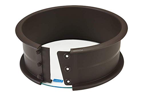 Lurch 85041 FlexiForm Springform mit Glasboden / Backform aus 100% BPA-freiem Platin Silikon (Ø 20 cm, Höhe 8 cm), Dunkelbraun von Lurch