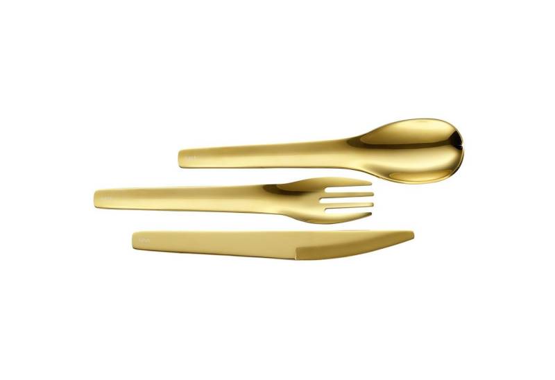 Lurch Besteck-Set Besteck-TO-GO Edelstahl 3-tlg gold inkl. Aufbewahrungs-Box von Lurch