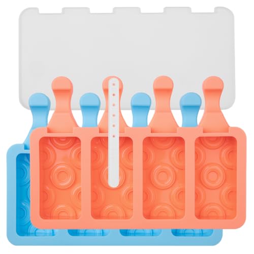 Lurch Eisform für Eis am Stiel, Popsicles Silikon 2er Set mit Deckel wiederverwendbar für Kinder und Erwachsene - Donut Lurch Eisform für Eis am Stiel, Popsicles Silikon 2er Set mit Deckel wiederverwendbar für Kinder und Erwachsene - Donut von Lurch