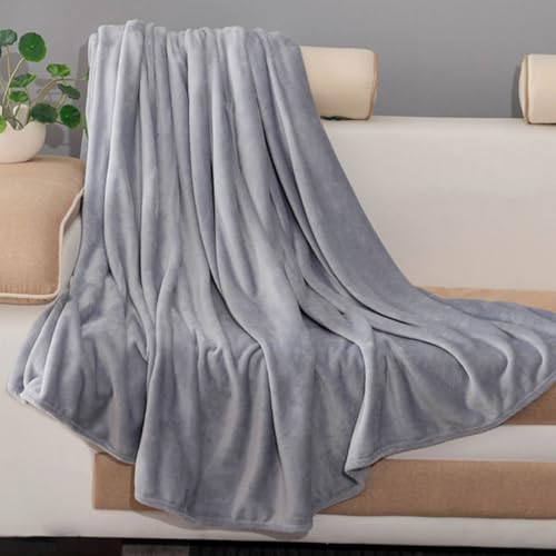Kuscheldecke Flanelldecke Fleecedecke Flauschig Decke Wohndecke Winter Weich Warm Sofa Überwurfdecke Sofadecke Couchdecke Blanket Wohn- & Kuscheldecken Grau 230x230 cm von Luriny