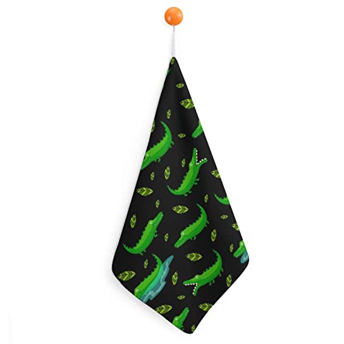 Handtuch Krokodil Schwarz Lanyard Design Handtücher Geschirrtuch Für Zuhause Küche Badezimmer Handtuch Krokodil Schwarz Lanyard Design Handtücher Geschirrtuch Für Zuhause Küche Badezimmer von Lurnise