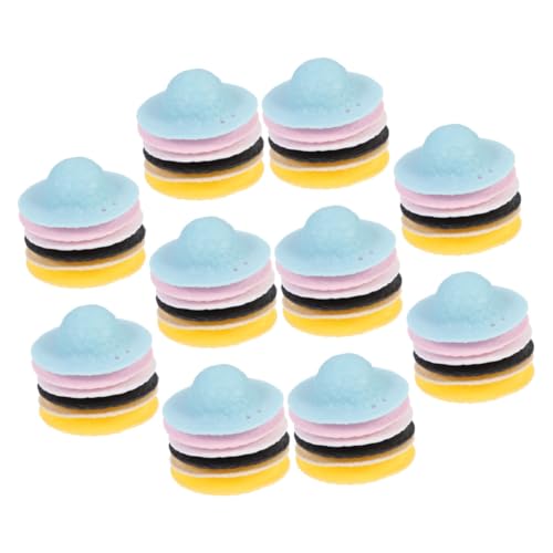 Lurrose Strohhüte Miniatur-Fake-Hut Zum Basteln Mini-hausschmuck 8 cm Mini-Ornament-Set von Lurrose