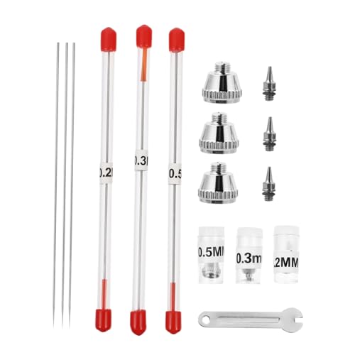 Lurrose Airbrush Zubehör Satz 10 Teile Nadeldüse Düsenspitze Schlüssel Ersatzteile für Sprayer für Künstler Bastler Lurrose Airbrush Zubehör Satz 10 Teile Nadeldüse Düsenspitze Schlüssel Ersatzteile für Sprayer für Künstler Bastler von Lurrose