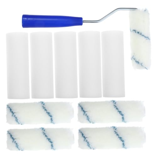 Lurrose 1 Satz Walzenbürsten-Set klein Hausfarbe Bausätze malen Farbroller-Kit Farbroller für Wände Hausmalereien Haushaltsfarbe versorgt Farbrollerabdeckung Gemälde für Zuhause Plastik von Lurrose