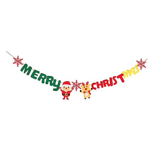 Lurrose 1 Stk Weihnachtsfahne hängende Decke Festivaldekor Sternengirlande weihnachtsdeko weihnachtsbrief Flaggen Wohnkultur hängende weihnachtsflagge Wimpelkette für zu Hause Elch Banner von Lurrose