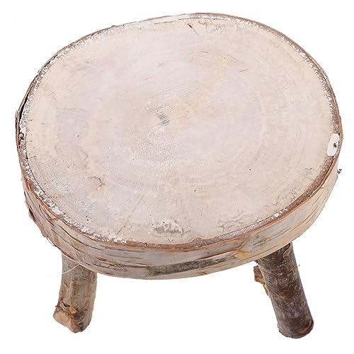 Lurrose 1 Stück Unlackierter Holz Tisch DIY Holzscheiben Beistelltisch für Fotografie Dekoration Handgemachter Kerzenhalter Birkenholz Vielseitig für Verschiedene Einrichtungsstile von Lurrose