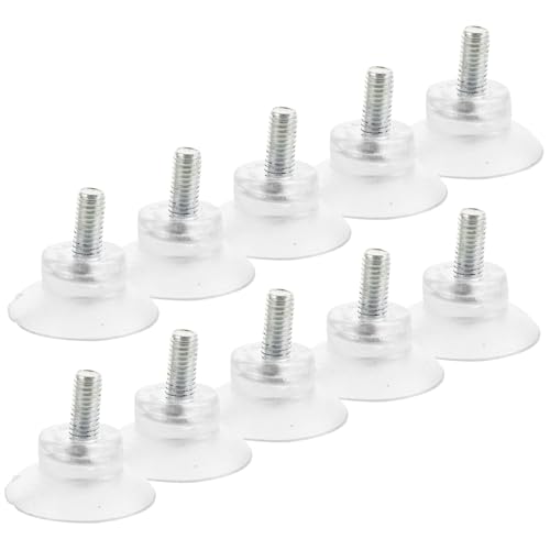 Lurrose 10 Stück Antirutschmatte Aus Glas Saugnapf Badezimmersaugerbecher Tischsaugnäpfe Aus Glas Kleine Saugnäpfe Tisch Saugnäpfe Tischsauger Aus Glas Transparent PVC-Kunststoff von Lurrose