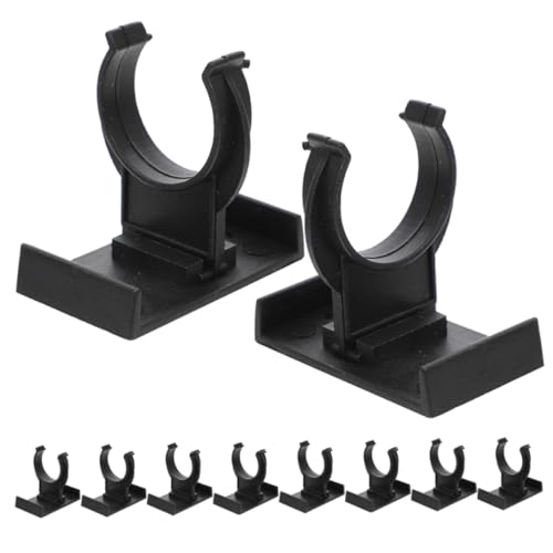 Lurrose 10 Stück Eingedickte Kabinettsfüße Wohn schwer Zehentrittclips Planke Küchen-Kickboard-Clips Sockelclips für Möbelbeine Nivellierfüße-Clips Platinensockelklemme pp Schwarz von Lurrose