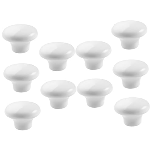 Lurrose 10 Stück Keramik Schrankknöpfe Rund Weiß Möbelgriffe Schubladengriffe Kompakt Leicht Für Garderobe Küchenschränke Elegant Robust Simple Design von Lurrose