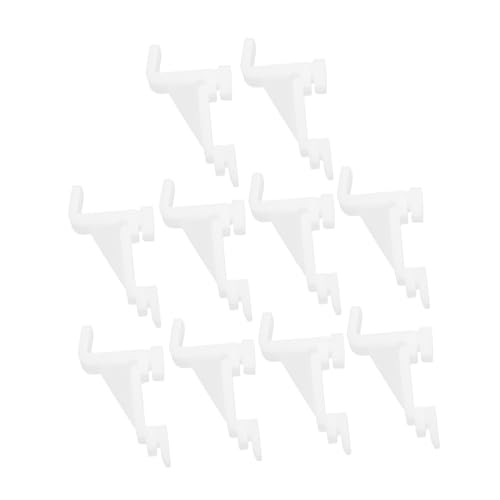 Lurrose 10 Stück Kühlschrank Regal Clips Praktische Kunststoff Haken zur Unterstützung von Gefrierfach und Vitrinen Einfache Installation für Organisation Ihrer Kühlräume von Lurrose