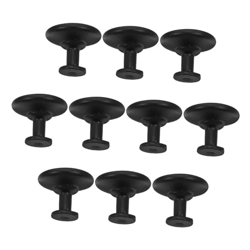 Lurrose 10 Stück Schwarzer Einzelner Lochgriff Black Handles Küchengriffe Für Schränke Küchenschrank -hardware Griffe Für Schrankbeschläge Schrank Ziehen Runde Schubladengriffe Aluminium von Lurrose