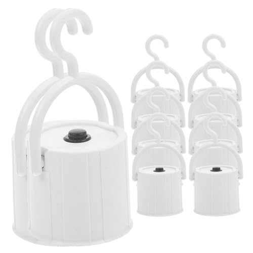 Lurrose 10 Stück Teiliges Notlicht Lampenfassungen mit Schalter und Haken LED Notfall Lampensockel Energiesparend Geeignet für Stromausfall Innen Außenbereiche Kompatibel mit von Lurrose