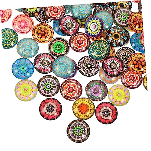 Lurrose 100 Stück Muster Cabochons Glaskristalle für DIY Schmuck Bastelarbeiten Vielseitige Einzigartige Designs für Kreative Projekte für Foto Tassen Blumentöpfe und Tischlampen von Lurrose