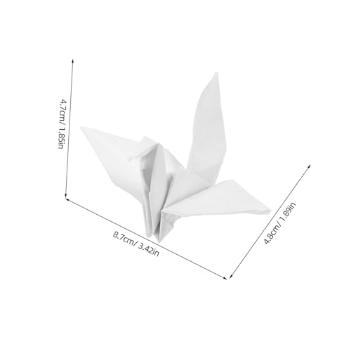 Lurrose 100 Stück Origami Papierkran Weiß DIY Gefaltete Papiervögel für Hochzeitsdeko Geburtstag Kinderparty Hintergrund Minimalistische Origami Deko von Lurrose