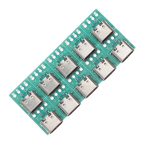 Lurrose 10Stücke USB C Connector Board DIY Adapter PCB für Stabile Datenübertragung Schnelle und Zuverlässige Einfache Installation für USB C Kabel Lurrose 10Stücke USB C Connector Board DIY Adapter PCB für Stabile Datenübertragung Schnelle und Zuverlässige Einfache Installation für USB C Kabel von Lurrose