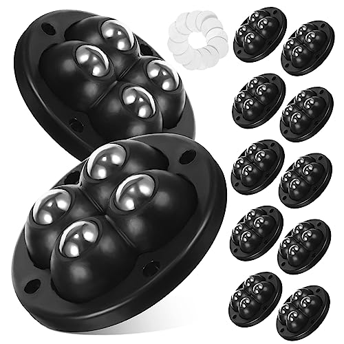 Lurrose 12Stücke Mini Selbstklebende Möbelrollen Drehung Universelle Zaubererräder Für Mülleimer Aufbewahrungsboxen Und Küchengeräte von Lurrose