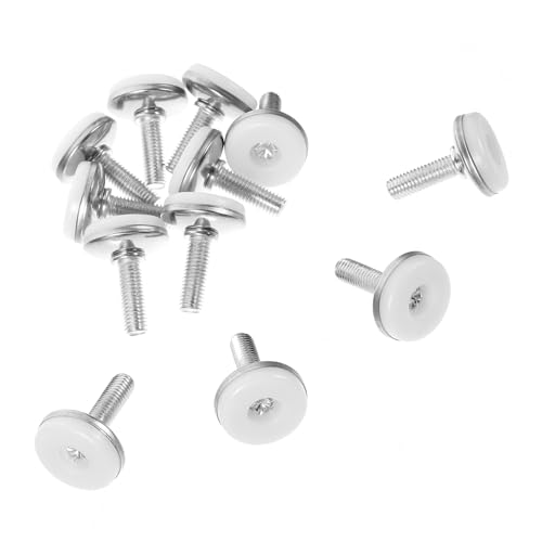 Lurrose 12stücke Schrauben Möbelnivelliermutter Mutter Für Beinnivellierer Verstellbare Füße Für Möbelnivellierer Weiß Korrosionsbeständig von Lurrose