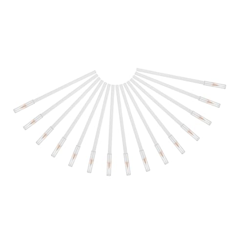 Lurrose 15 Stück Kleidung geschnittene Markstift Bleistift zum Stickmarker Stoffzeichnung Bleistift Nähstift für Stoff Schneiderstifte Stickstift für Stoff hölzern Weiß von Lurrose